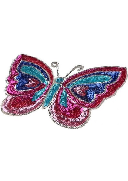 2xbutterfly Şekil Payetleri Dikiş Aplike Kumaş Yama Süslemeleri 40X30CM 2 Pcs (Yurt Dışından)