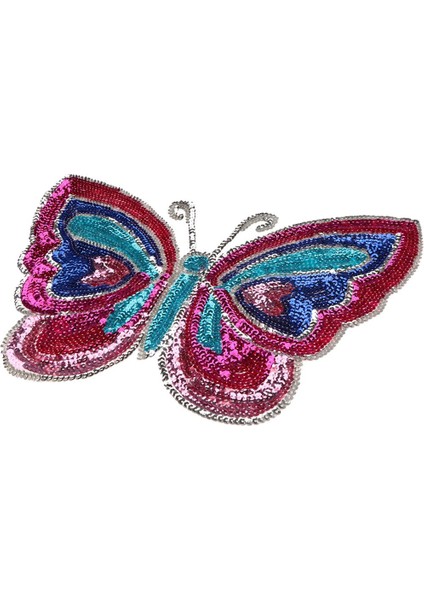 2xbutterfly Şekil Payetleri Dikiş Aplike Kumaş Yama Süslemeleri 40X30CM 2 Pcs (Yurt Dışından)