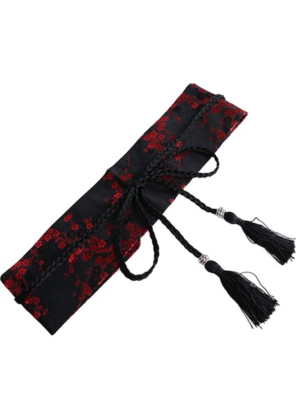 Retro Tarzı Saten Bel Kemeri Bağlı Bel Bantları Için Kızlar Siyah Kırmızı (Yurt Dışından) modelleri