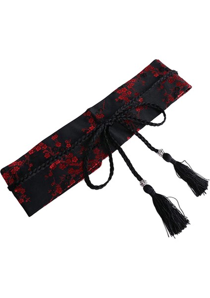 Retro Tarzı Saten Bel Kemeri Bağlı Bel Bantları Için Kızlar Siyah Kırmızı (Yurt Dışından) fırsatları