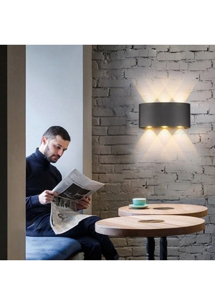 12W Çift Yönlü Dış Mekan LED Aplik 3000K Günışığı fırsatları