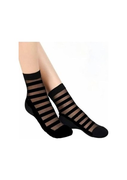 Beşiroğlu Since 1980 3 Çift Tül Transparan Kadın Patik Çorap Puantiyeli Çizgili fiyatları
