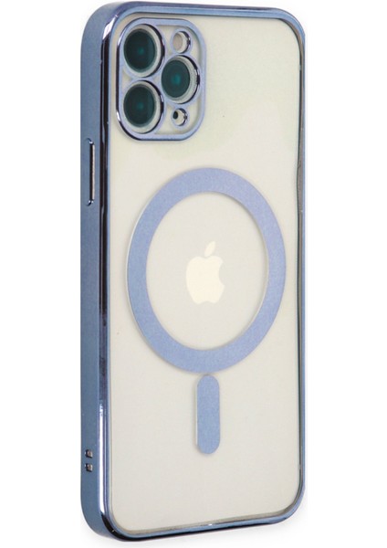 Happycase iPhone 11 Pro Kılıf Magneticsafe Lazer Silikon - Sierra Blue