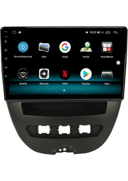 Peugeot 107 Android 10 Carplay Özellikli Navigasyon Multimedya Ekran 2gb Ram + 32GB HDD fiyatları