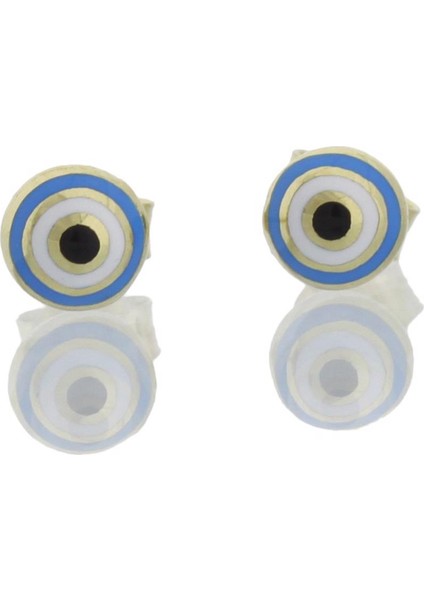 Göz Mineli Nazarlık Çivili Altın Çocuk Küpe fiyatları