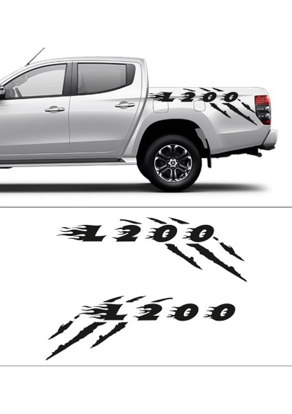 Mitsubishi L200 Offroad Pençe İzi Oto STICKER-S1467