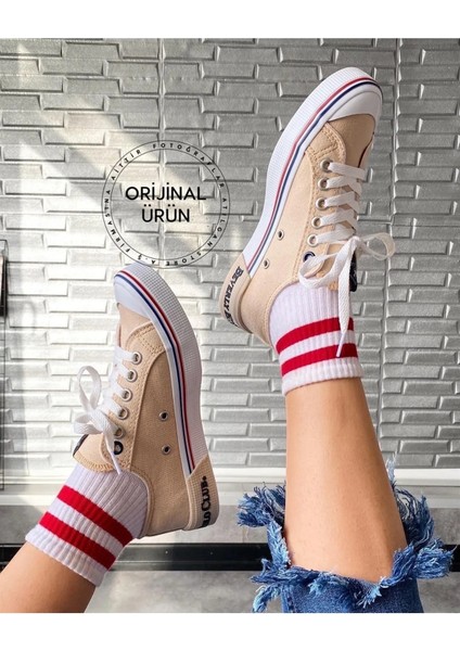 PO-10142 02-Bej Kadın Sneaker