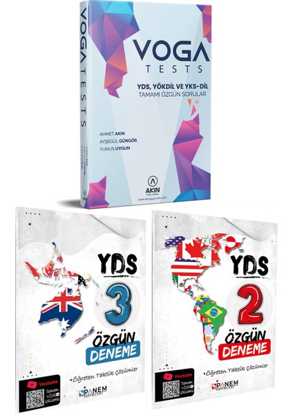 2023 Akın Dil Voga Tests+Panem YDS 3 Deneme+Panem YDS 2 Deneme