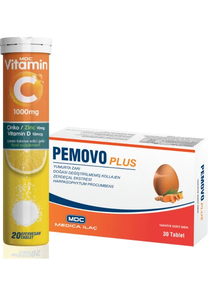 Vitamin C, Çinko, Vitamin D 20 Efervesan Tablet & Pemovo Plus