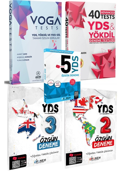 2023 Akın Dil Voga Tests+40 YDS&yökdil Test+Panem YDS 5 Deneme+Panem YDS 3 Deneme+Panem YDS 2 Deneme