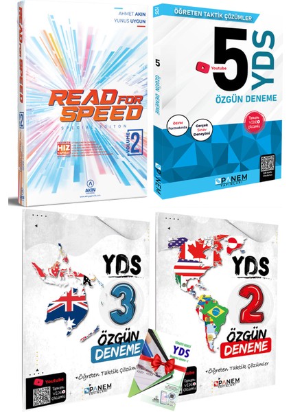 2023 Akın Dil Read For Spead 2+Panem YDS 5 Deneme+Panem YDS 3 Deneme+Panem YDS 2 Deneme+Tg YDS Denem