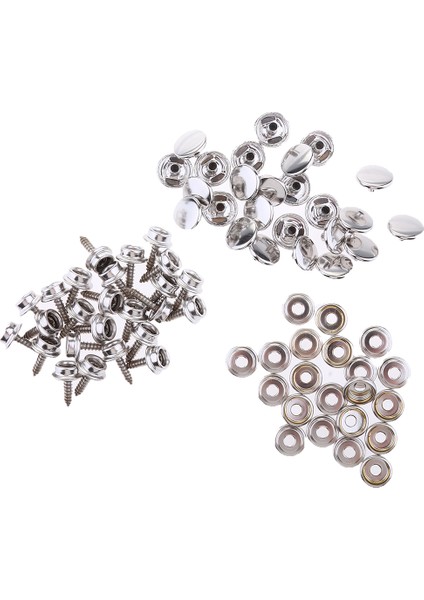 25 Set (75 Adet) Snap Düğmesi 15MM Vidalı Saplama Tuval Tekne Denizcilik Için Soket (Yurt Dışından)