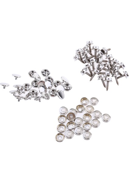 25 Set (75 Adet) Snap Düğmesi 15MM Vidalı Saplama Tuval Tekne Denizcilik Için Soket (Yurt Dışından) fiyatları