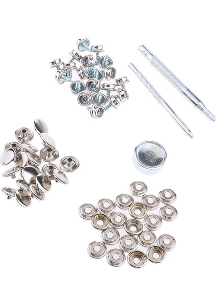 63X Tekne Deniz Tuval Kumaş Düğmesi+Soket Fineter 3/8 "vida (Yurt Dışından)