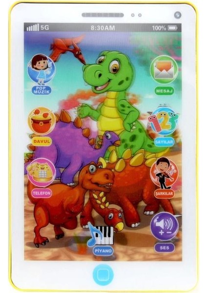 Oyuncak Eğitici ve Öğretici Pilli Eğlenceli Tablet 1+ Yaş Üzeri Çocuklar Için