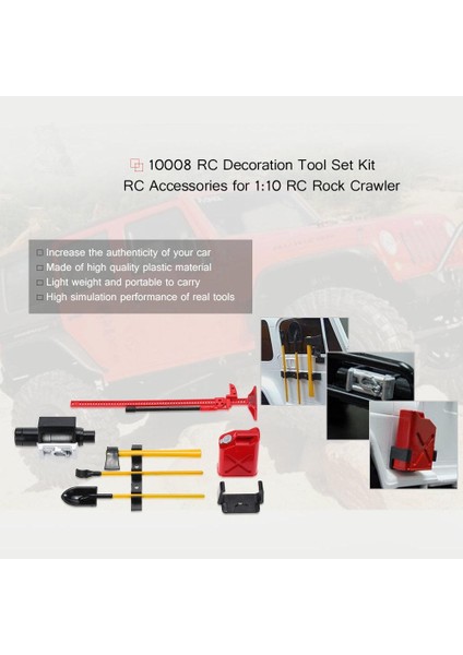 1/10 Ölçekli Vinç Tow Hook Trailer Zinciri Kürek RC4WD D90 Tf2 Rc Car (Yurt Dışından)
