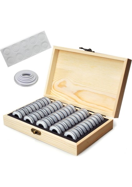 4x 50 Parçalı Ince Ahşap Para Saklama Kutusu (Yurt Dışından)