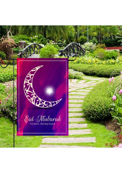 Eid Bahçesi Gecikme Fotoğrafçılık Pervane Afiş Polyester Ev Bahçe Dekorasyonu F (Yurt Dışından)