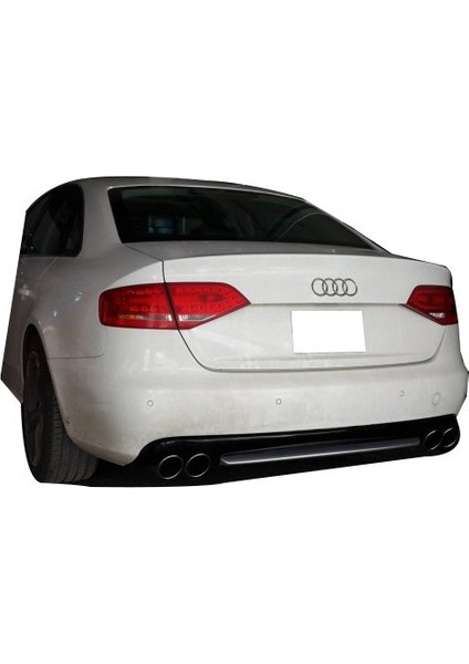 Audi A4 B8 2008 - 2012 S4 Arka Tampon Eki - Difüzör ( Plastik)
