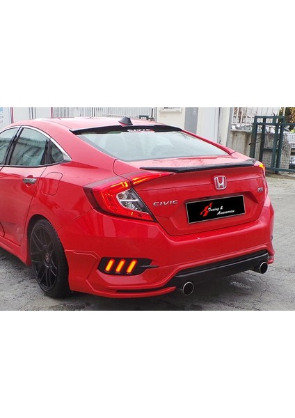 Honda Civic 2016 S Fc5 - Bagaj Üzeri Anatomik Spoiler - Plastik