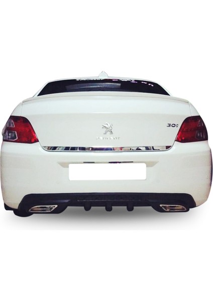 Peugeot 301 Egzoz Görünümlü Universal Arka Tampon Eki - Difüzör (Plastik)