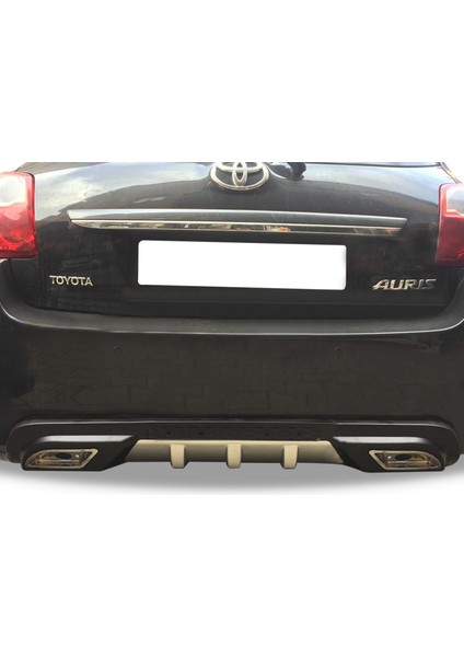 Toyota Auris Egzoz Görünümlü Universal Arka Tampon Eki - Difüzör (Plastik)