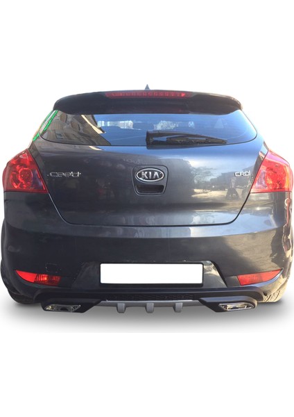 Kia Ceed Egzoz Görünümlü Universal Arka Tampon Eki - Difüzör (Plastik)