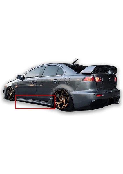 Mitsubishi Lancer 2009 Sonrası Evo 10 Yan Marşpiyel Seti (Plastik)