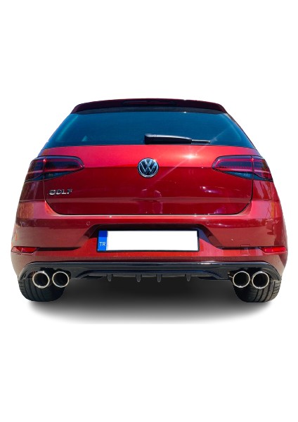 Volkswagen Golf 7,5 (2017-2019) Ps Style Arka Tampon - Difüzör (Plastik)