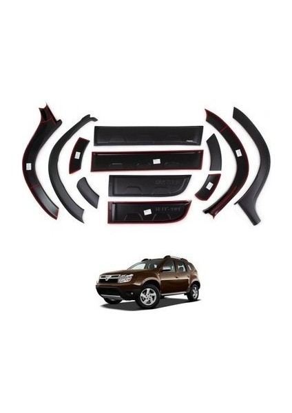 Dacia Duster 2010 2017 Kapı Kaplama Dodik Seti - Duster Dodik 12 Parça Set