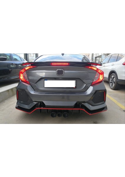 Honda Cıvıc Fc5 2016-2020 Turbo Sı Spoiler Isıklı (Boyasız)