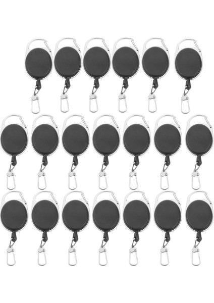 20 Adet Uzatılabilir Tel Anahtar Geri Çekilebilir Klip Tutucu Gadget