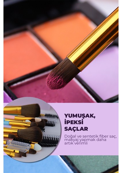 Kutulu 8'li Lila Fırça Seti