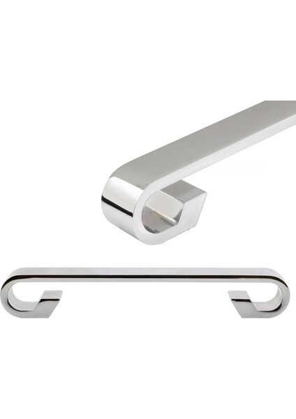 Nobel Barida Kulp (Mobilya Dolap Kapak Çekmece Kulpu Krom Metal 128 mm
