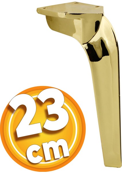 Repla Lüks Mobilya Kanepe Sehpa Tv Ünitesi Koltuk Ayağı 23 cm Gold Altın Baza Ayakları