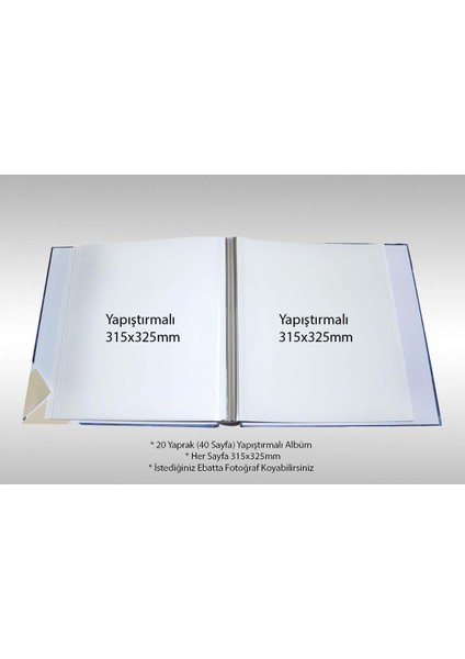 20 Yaprak [40 Sayfa] Manyetik Yapışkanlı ve Kutulu Bebek Fotoğraf Albümü Pembe fiyatları