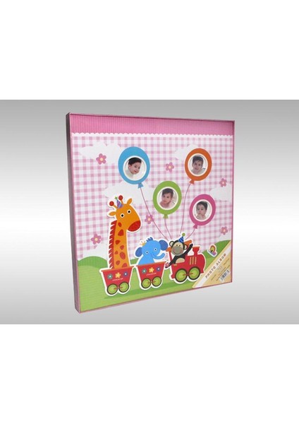 20 Yaprak [40 Sayfa] Manyetik Yapışkanlı ve Kutulu Bebek Fotoğraf Albümü Pembe modelleri