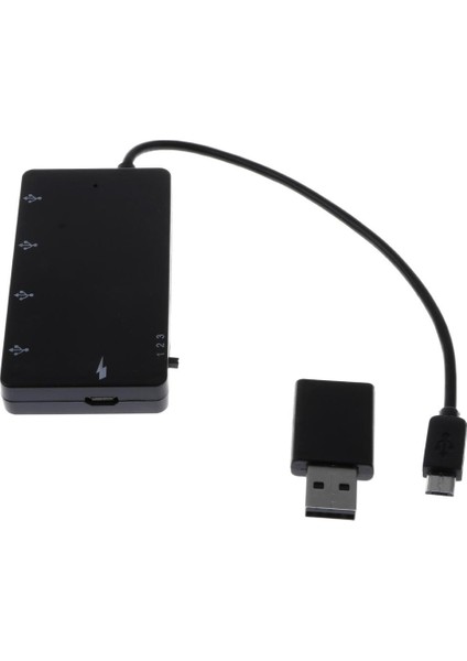 Mikro USB Adaptör 4 Bağlantı Noktası USB 2.0 - Siyah (Yurt Dışından)