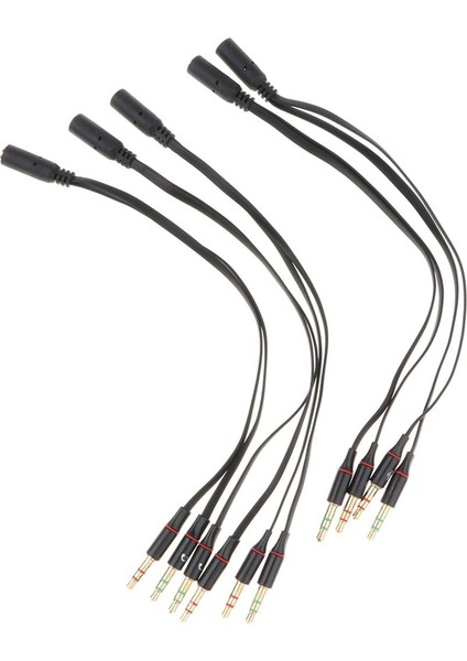 3x 5 Adet Ses Headph Mic Splitter Kablosu 3.5mm Dişi Ila 2 Çift Erkek 3 Adet (Yurt Dışından)