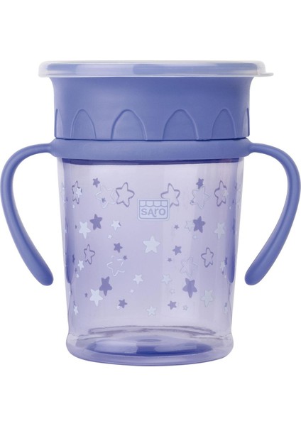 Her Açıdan İçilebilen Kulplu Alıştırma Bardağı Mavi