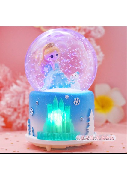 Frozen Temalı Püskürtmeli Işıklı ve Müzikli Kar Küresi