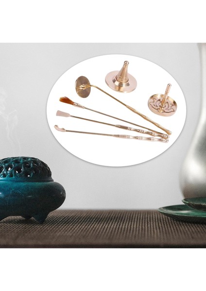 6x Bakır Brülör Censer Alet Seti Diy Kürek Kaşığı (Yurt Dışından)