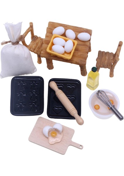 Dollhouse Minyatür Yuvarlanma Pimi Zararlar Araçlar El Sanatları Pencere Ekranı Için Ayarla (Yurt Dışından)