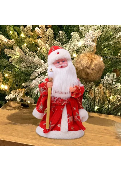 Karikatür Santa Bebek Electric Oyuncak Serbest Duran Masa Masa Süslemesi Yeni Yıl Kırmızı (Yurt Dışından) modelleri