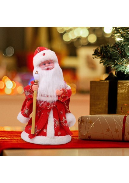 Karikatür Santa Bebek Electric Oyuncak Serbest Duran Masa Masa Süslemesi Yeni Yıl Kırmızı (Yurt Dışından) fırsatları