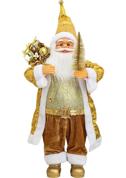 Daimi Santa Figurine Peluş Peluş Oyuncaklar Doğum Günü Tatil Tablosu 40CM Için (Yurt Dışından)