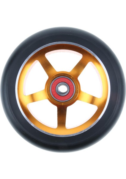 2x Profesyonel 110MM Metal Çekirdek Kaykay Scooter Scooter Wheels Yedek Parça Altın 1 (Yurt Dışından)