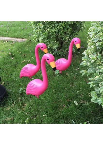 2x Hayat Benzeri Pembe Flamingo Bahçe Çim Otlak Süsleri Sanat Dekor (Yurt Dışından)