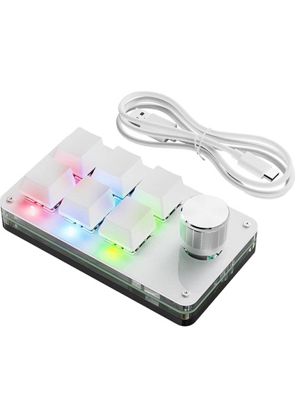 Programlama Düğmesi Klavye 2 Mod Klavye Çok Fonksiyonlu Beyaz Rgb ile Rgb ile (Yurt Dışından)