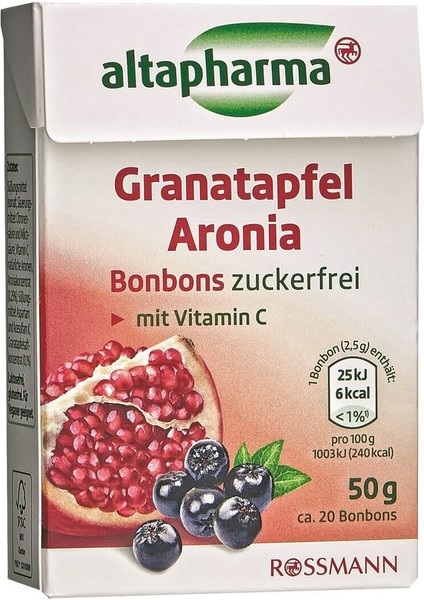 Bonbon Şekerleme Kutu Nar ve Aroniya 50 gr